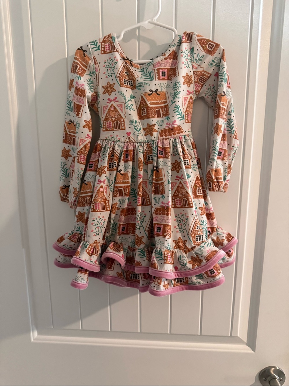 Girl August Gingerbread House Christmas Twirl Dress Girls Size 4